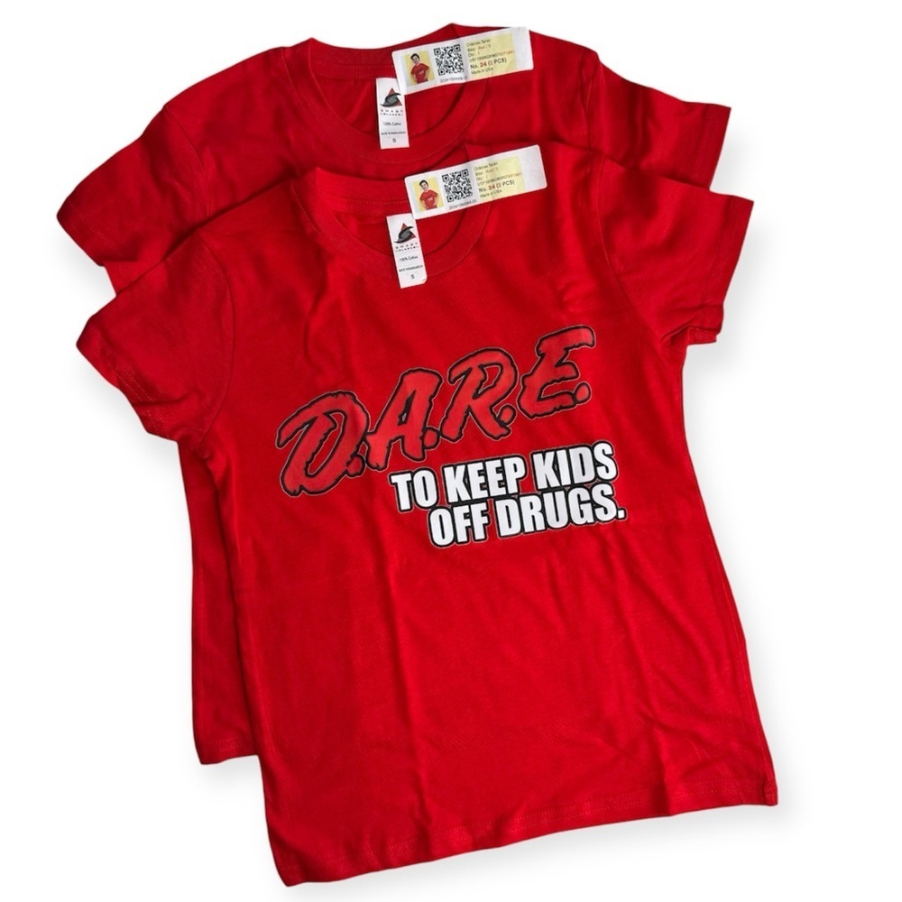 2 NEW Red Ribbon Week D.A.R.E. red Kids Small Tee’s Custom - Picture 2 of 9